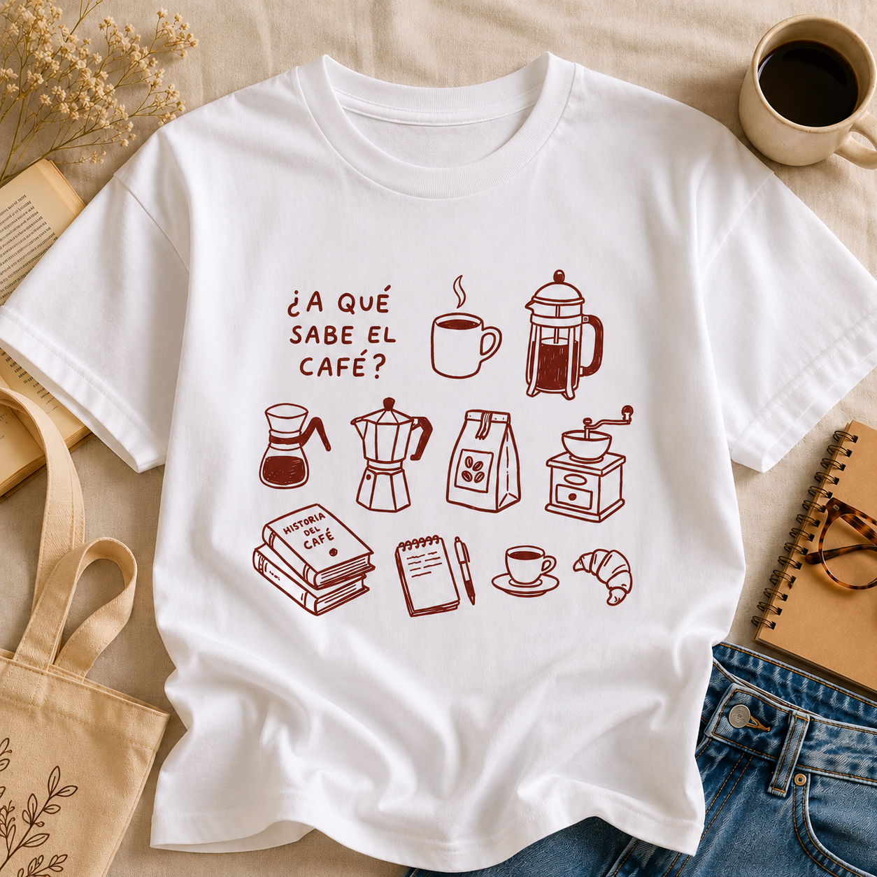 Playera "¿A QUÉ TE SABE EL CAFÉ?"